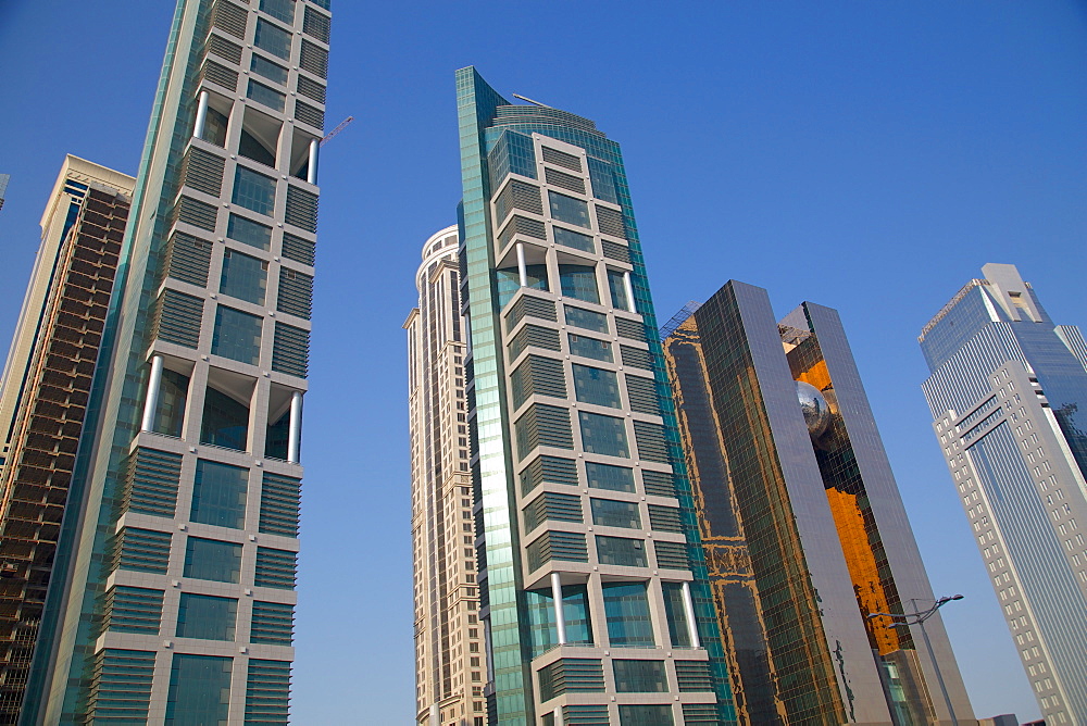 Contemporary architecture in City Centre, Doha, Qatar, Middle East 