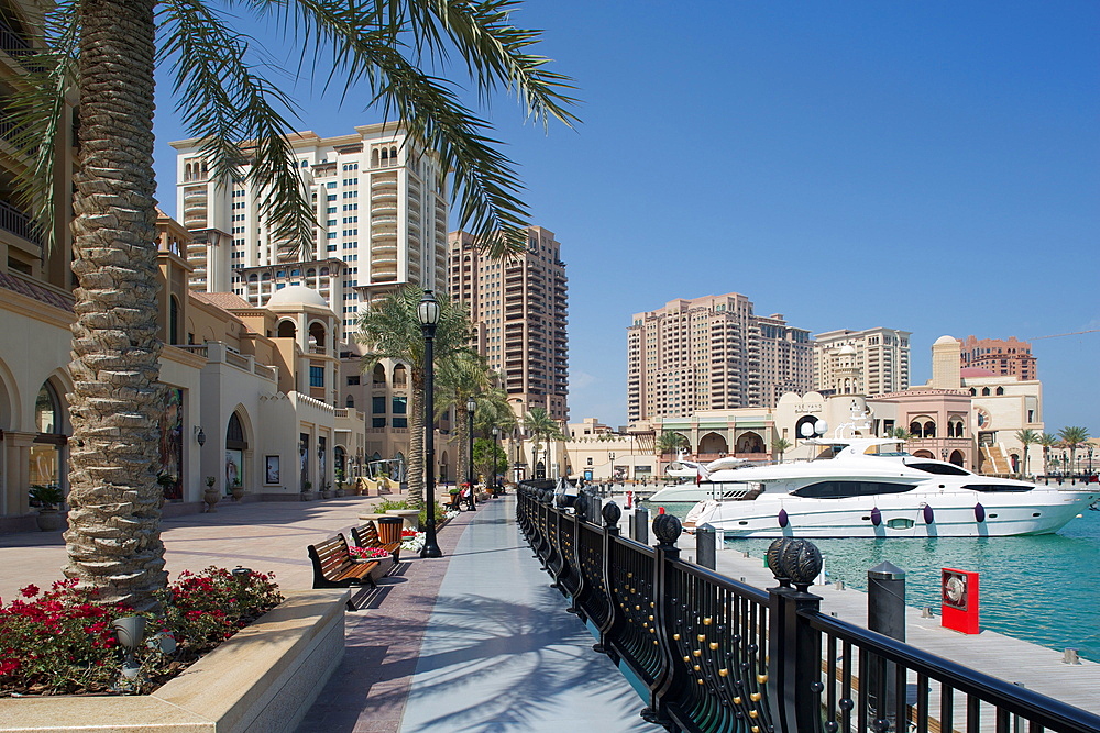 Waterside and Harbour, The Pearl, Doha, Qatar, Middle East