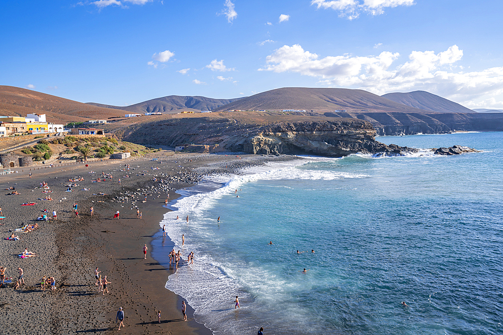 View of Playa de Ajuy from Mirador Playa de Ajuy, Ajuy, Fuerteventura, Canary Islands, Spain, Atlantic, Europe