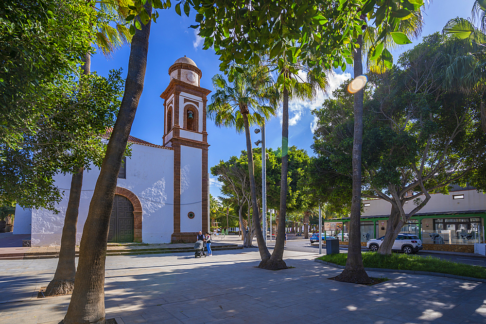 View of Iglesia de Nuestra Senora de Antigua Church, Antigua, Fuerteventura, Canary Islands, Spain, Atlantic, Europe