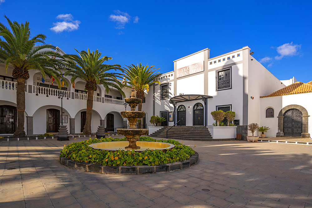 View of theatre, San Bartolome, Lanzarote, Las Palmas, Canary Islands, Spain, Atlantic, Europe