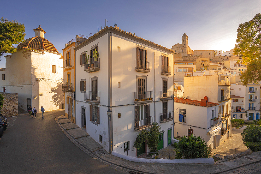 View of Dalt Vila and Cathedral, UNESCO World Heritage Site, Ibiza Town, Eivissa, Balearic Islands, Spain, Mediterranean, Europe