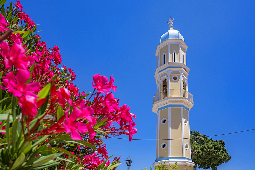 View of typical Greek Orthodox Church near Lakithra, Kefalonia, Ionian Islands, Greek Islands, Greece, Europe