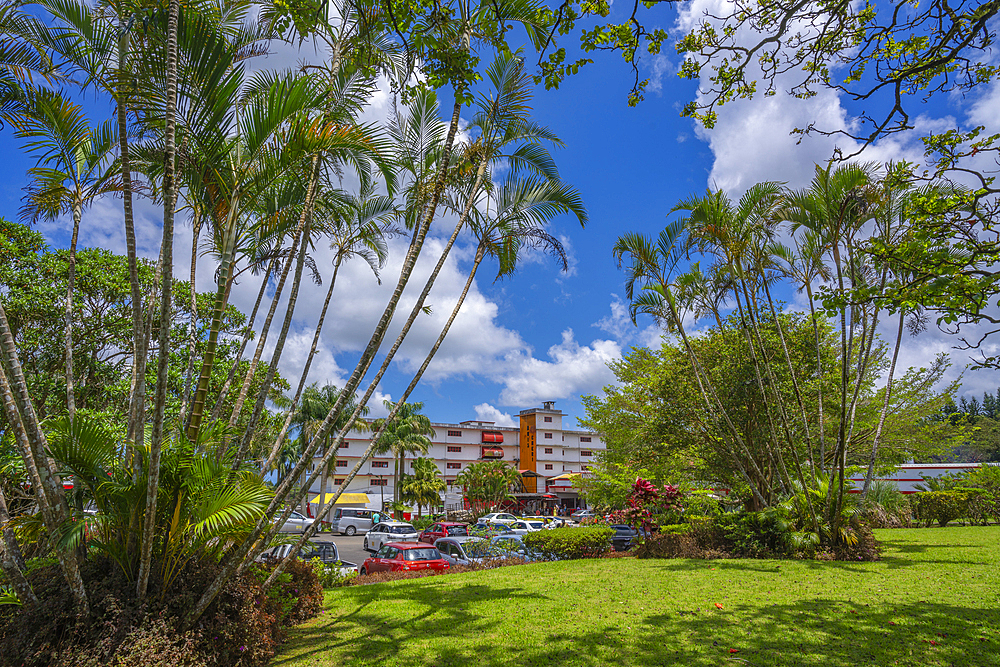 View of exterior of Bois Cheri Tea Factory, Savanne District, Mauritius, Indian Ocean, Africa