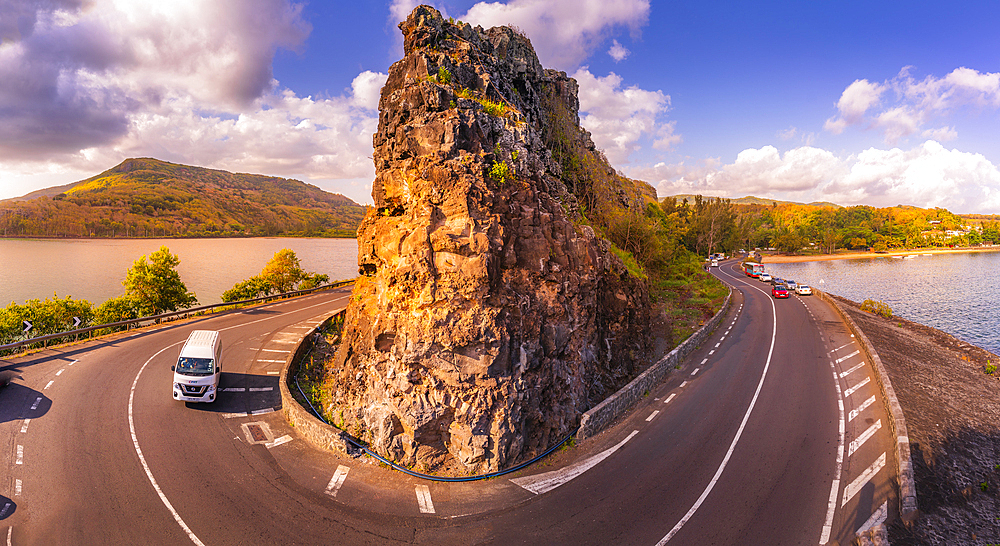 View of Baie du Cap from Maconde Viewpoint, Savanne District, Mauritius, Indian Ocean, Africa