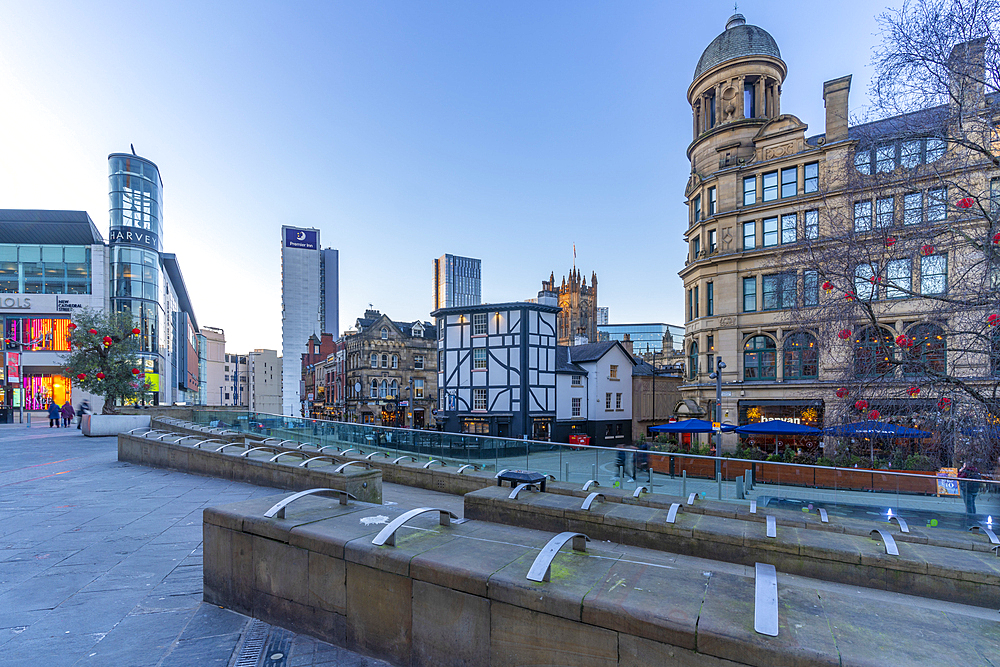 View of Exchange Square, Manchester, Lancashire, England, United Kingdom, Europe