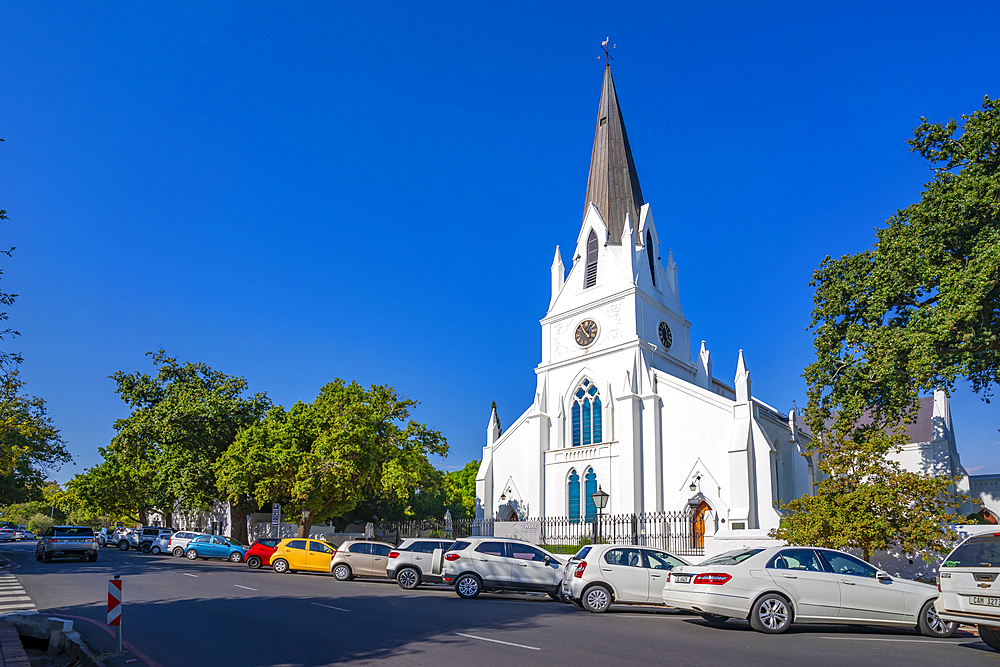 View of Moedergemeente Stellenbosch Church, Stellenbosch Central, Stellenbosch, Western Cape, South Africa, Africa