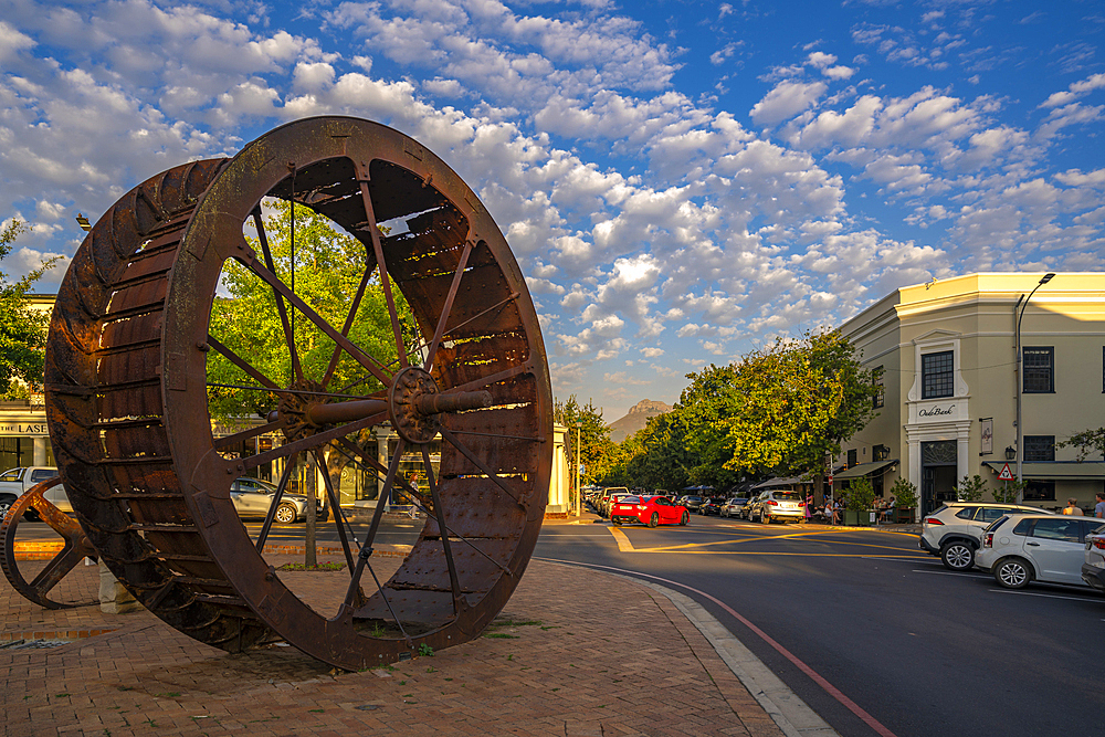 View of Mill Stream Monument, Stellenbosch Central, Stellenbosch, Western Cape, South Africa, Africa