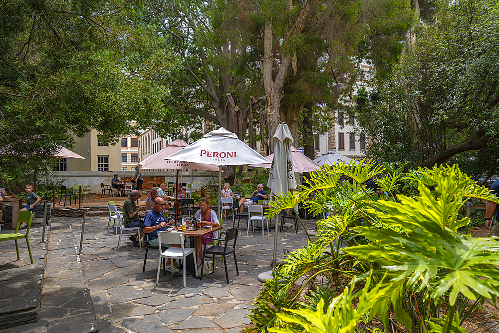 View of restaurant and cafe in Company's Garden, Cape Town, Western Cape, South Africa, Africa