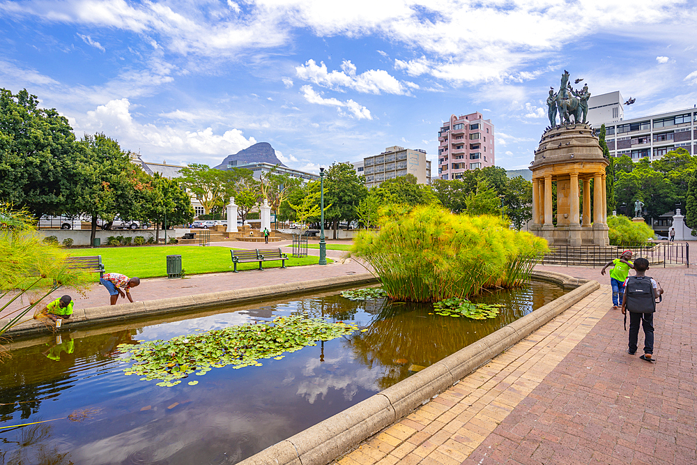 View of Delville Wood Memorial in Company's Garden, Cape Town, Western Cape, South Africa, Africa