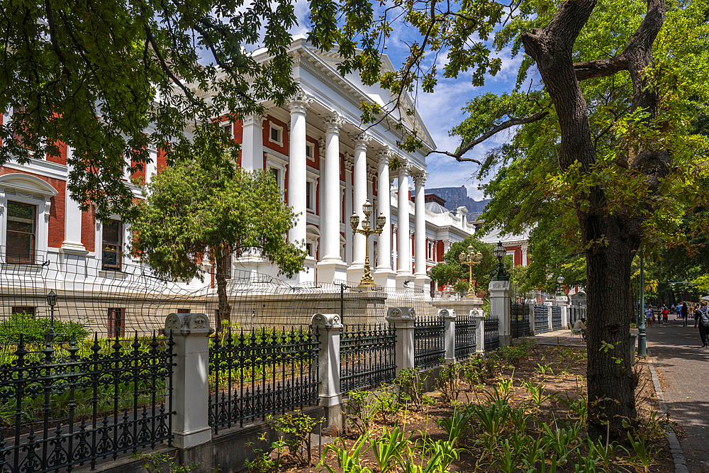 View of Parliament of South Africa Building, Cape Town, Western Cape, South Africa, Africa