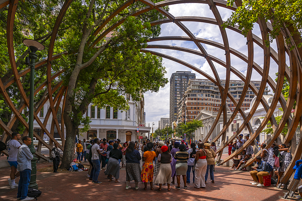 View of gathering at Arch for Arch, Cape Town, Western Cape, South Africa, Africa