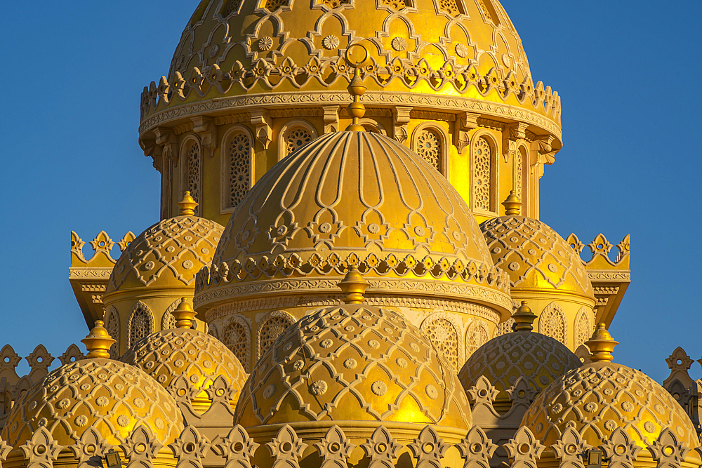 View of Al Mina Mosque during golden hour, Hurghada, Red Sea Governorate, Egypt, Africa, North Africa, Africa