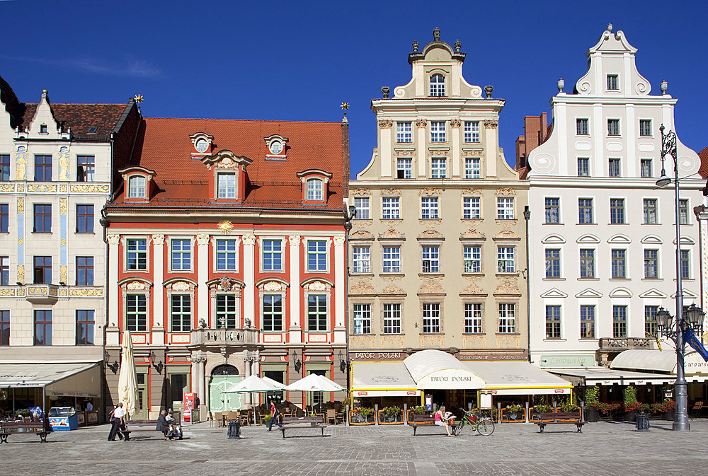 Market Square, Old Town, Wroclaw, Silesia, Poland, Europe