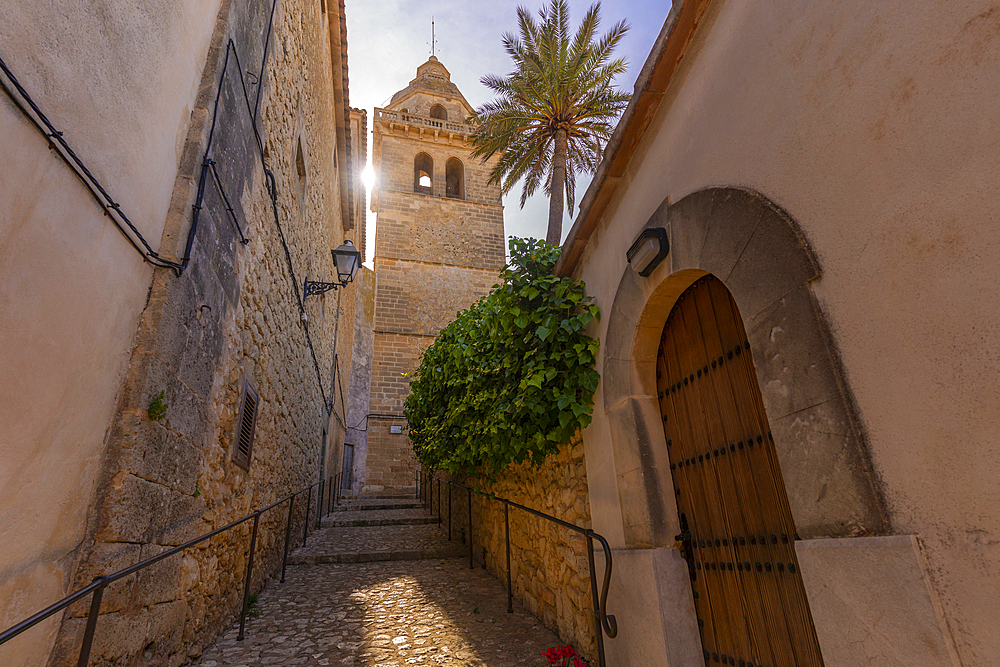 View of Sant Bartomeu church, Montuiri, Majorca, Balearic Islands, Spain, Mediterranean, Europe