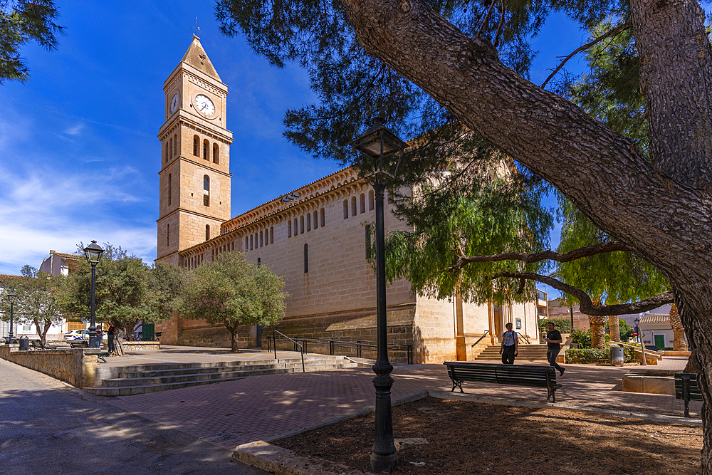 View of Mare de Deu del Carme de Portocristo church, Porto Cristo, Majorca, Balearic Islands, Spain, Europe