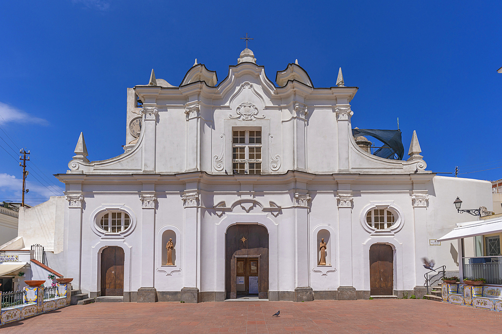 View of Church of Saint Sophia, Anacapri, Isle of Capri, Campania, Italy, Mediterranean, Europe