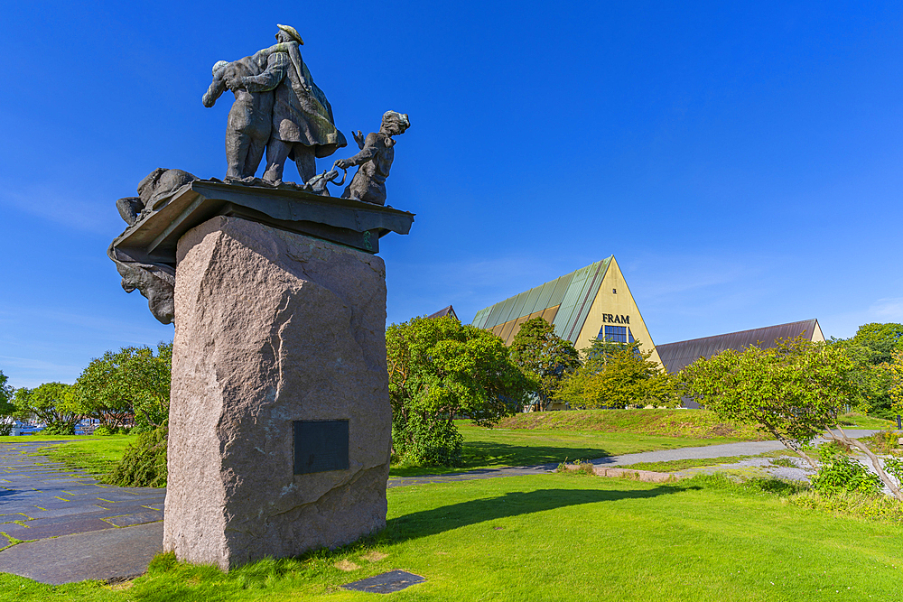 View of Bygdoy WW II Navy Memorial at The Fram Museum, Bygdoynesveien, Oslo, Norway, Scandinavia, Europe