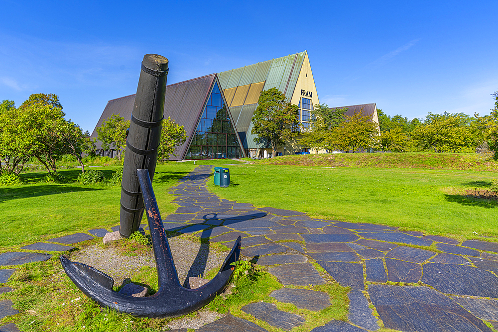 View of anchor at The Fram Museum, Bygdoynesveien, Oslo, Norway, Scandinavia, Europe