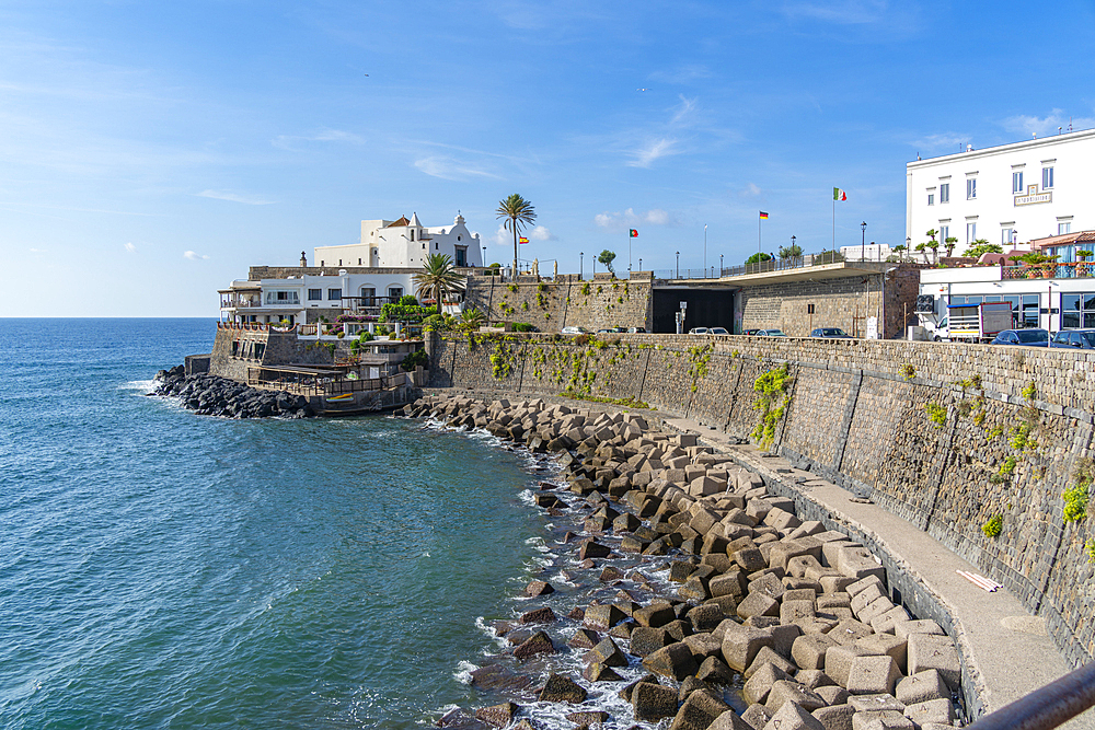 View of Chiesa del Soccorso church, Forio, Island of Ischia, Campania, Italy, Europe