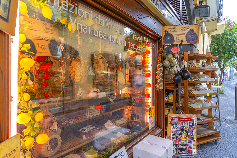 View of shop in Porto d'Ischia (Port of Ischia), Island of Ischia, Campania, Italy, Europe