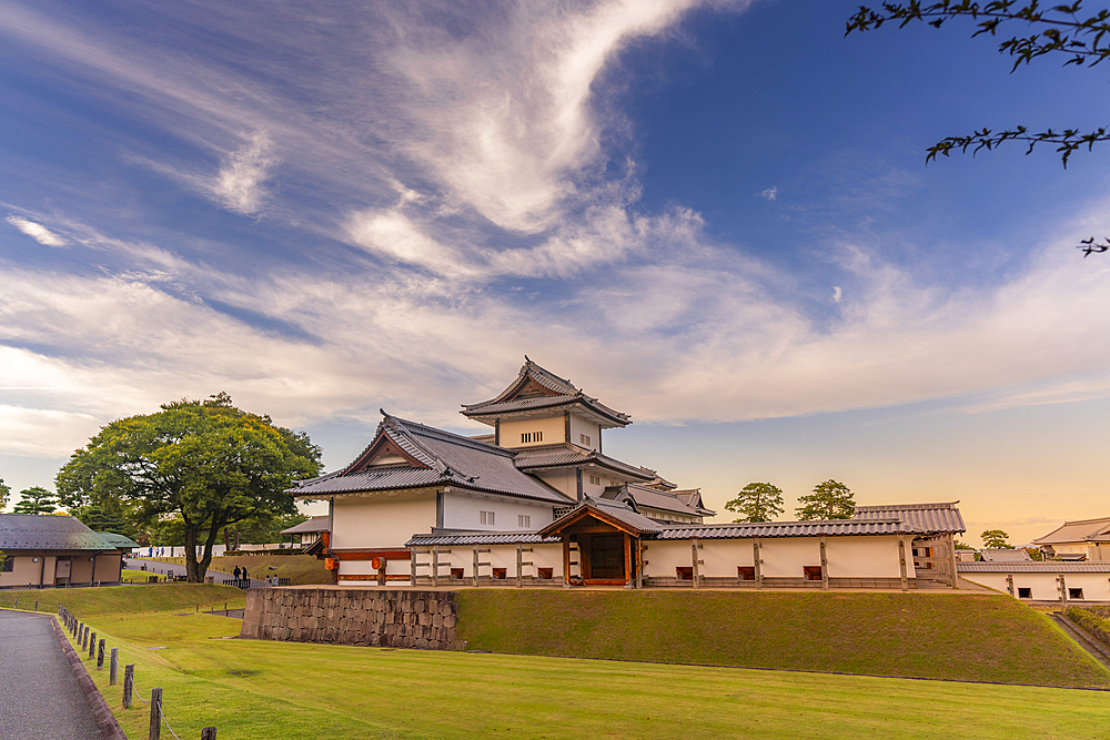 View of Hashizume-mon Gate, Kanazawa Castle, Kanazawa City, Ishikawa Prefecture, Honshu, Japan