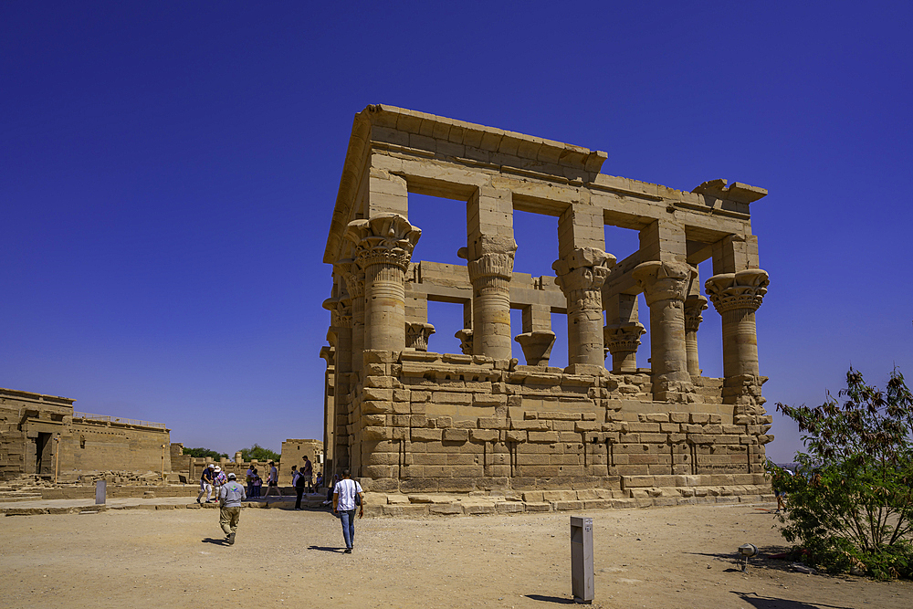 View of Temple at Philae on a sunny day, Aswan, Nubia, Egypt, North Africa, Africa