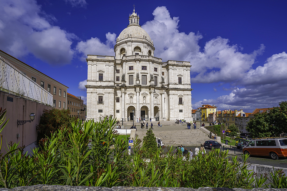 View of National Pantheon museum on a sunny day in the Alfama District, Lisbon, Portugal, Europe