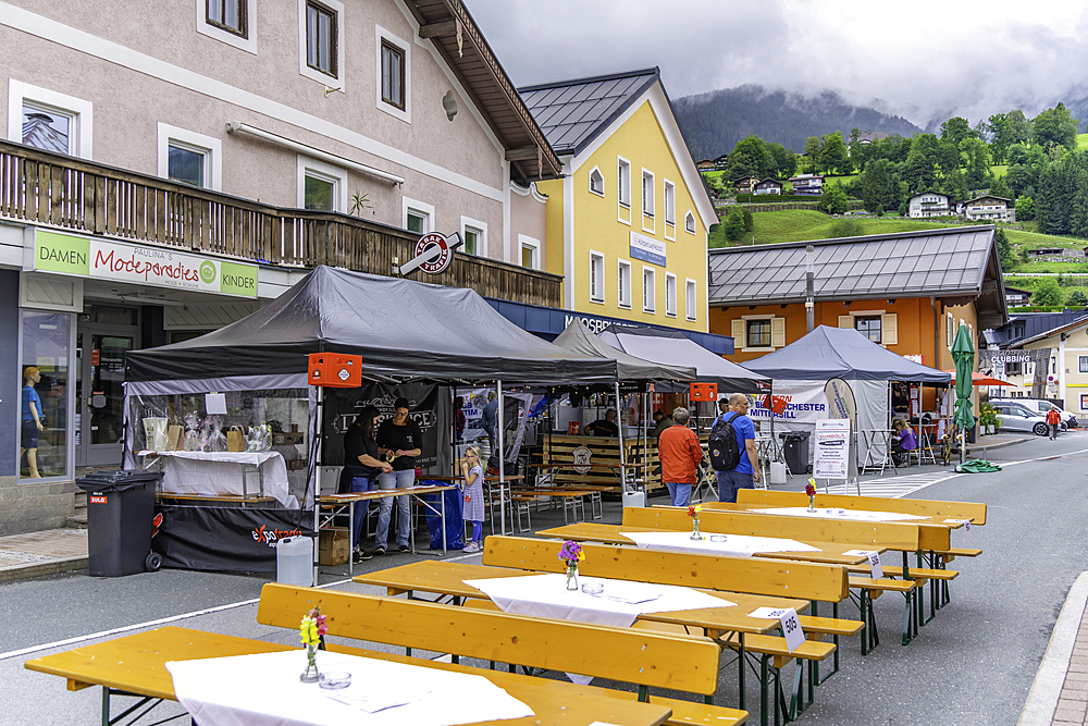 View of town centre during summer, Kaprun, Zell am See, Salzburg, Austria, Europe