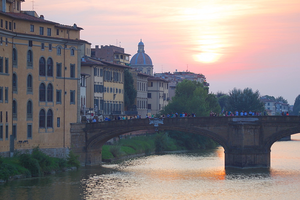 St. Spirito Basilica at sunset, Florence, Tuscany, Italy, Europe