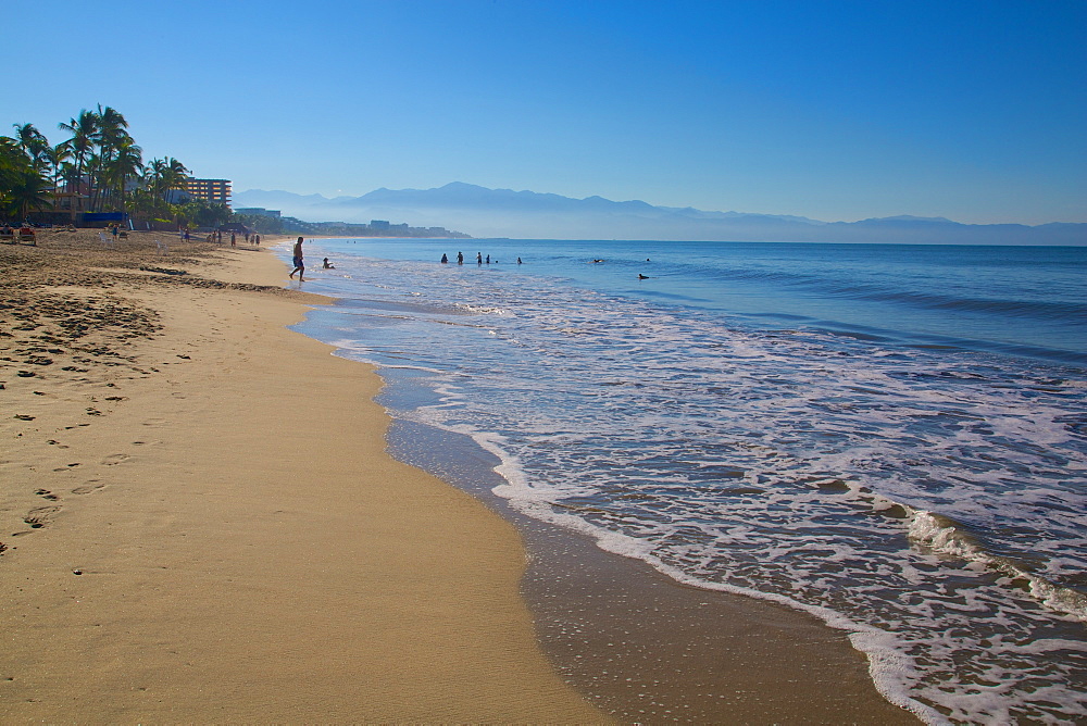 Beach scene, Nuevo Vallarta, Nayarit, Mexico, North America