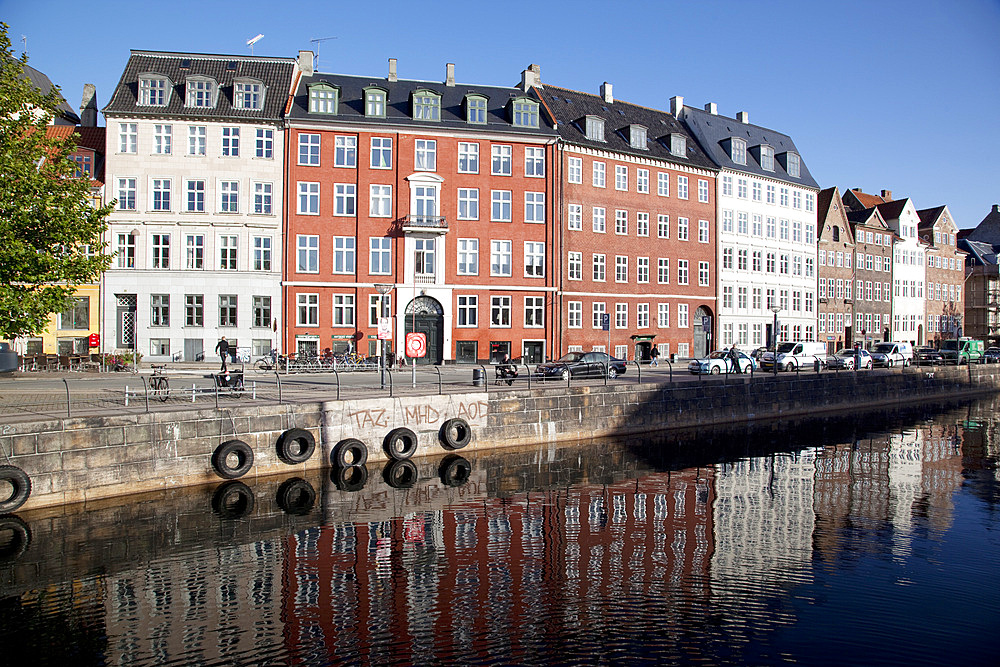 Architecture on Gl Strand and Canal, Copenhagen, Denmark, Scandinavia, Europe