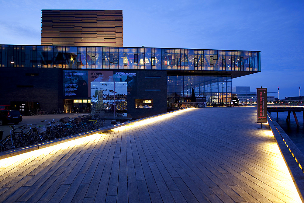 The Play House at dusk, Copenhagen, Denmark, Scandinavia, Europe