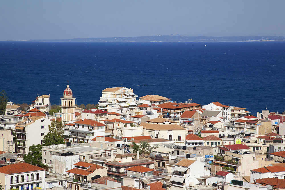 View over town, Zakynthos Town, Zakynthos, Ionian Islands, Greek Islands, Greece, Europe