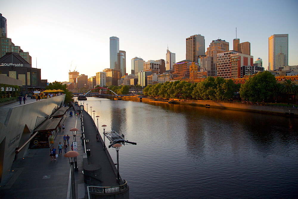 City skyline from Princes Bridge, Melbourne, Victoria, Australia, Pacific