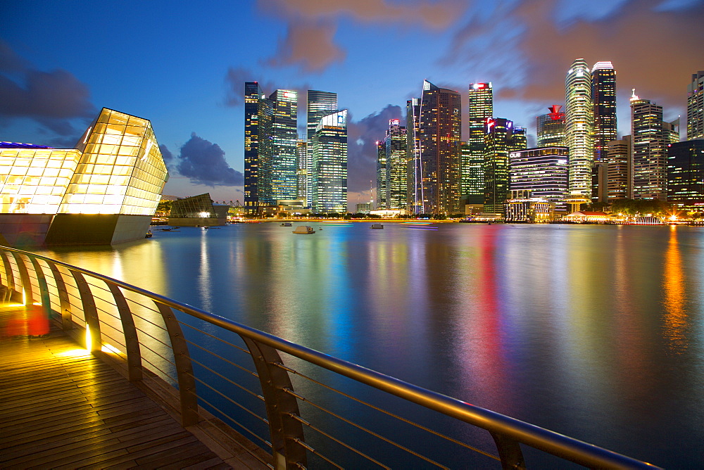 Skyline across Marina bay, Singapore, Southeast Asia