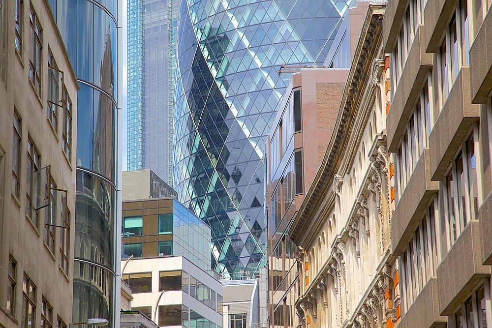The Gherkin (Swiss Re Building), City of London, London, England, United Kingdom, Europe