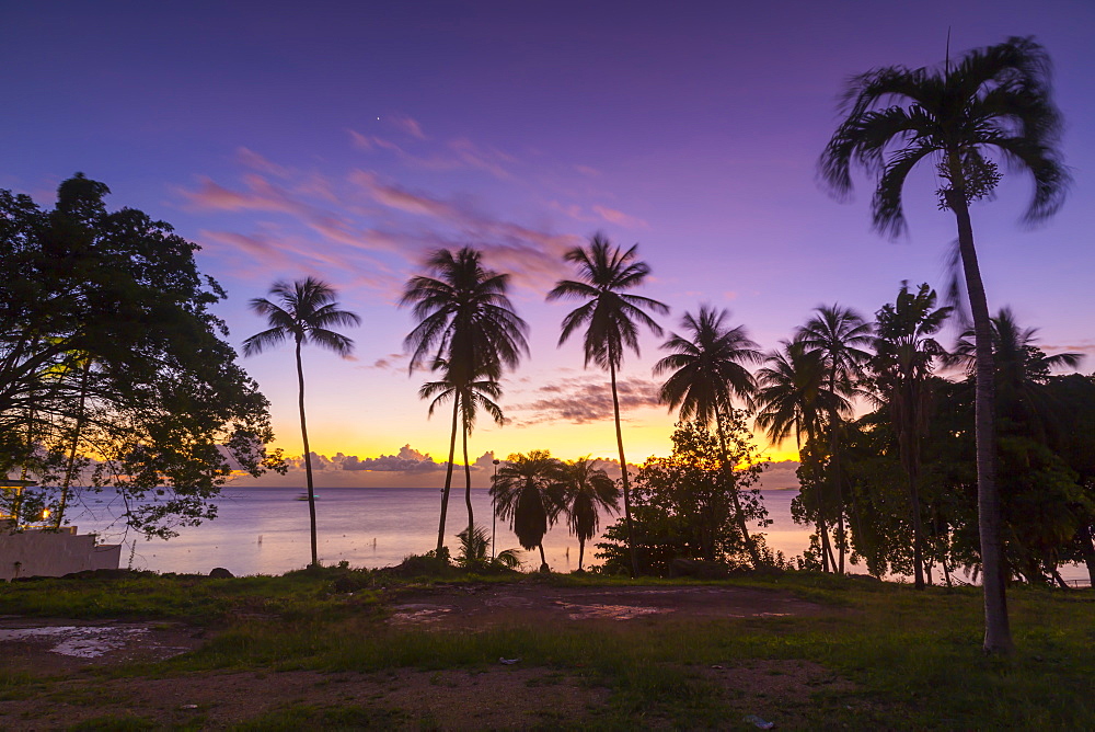 West Coast sunset, St. James, Barbados, West Indies, Caribbean, Central America