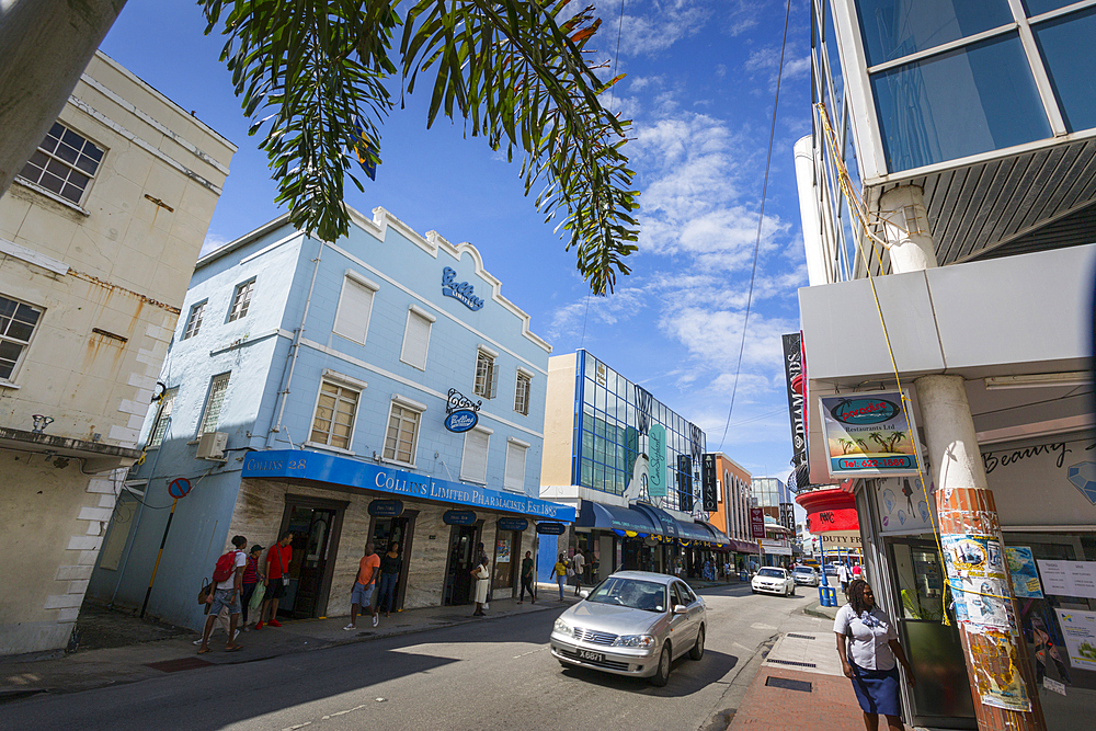 Architecture on Broad Street, Bridgetown, St. Michael, Barbados, West Indies, Caribbean, Central America