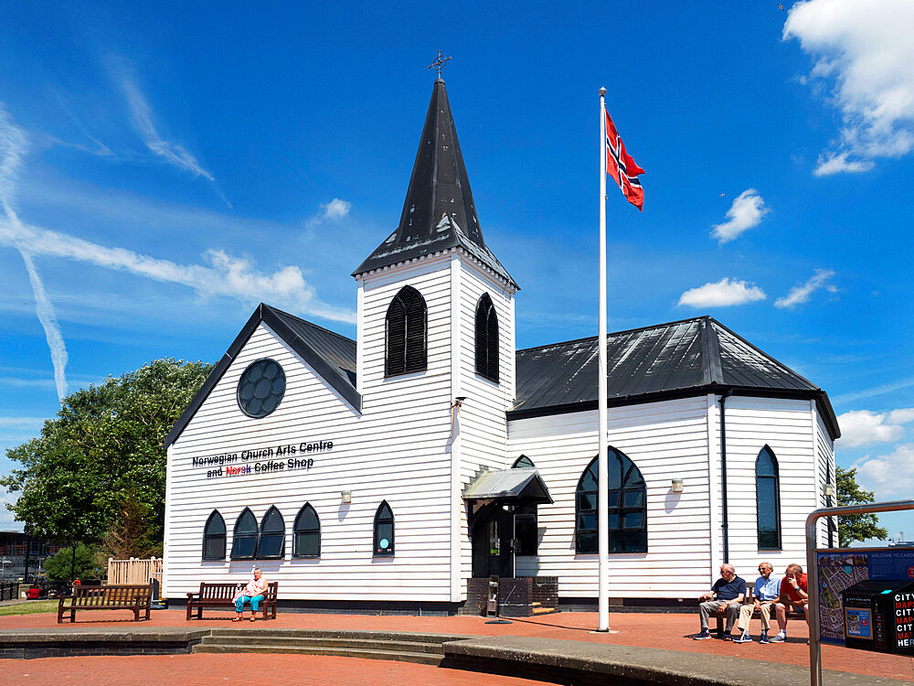 Norwegian Church, Cardiff Bay, Cardiff, Wales, United Kingdom, Europe