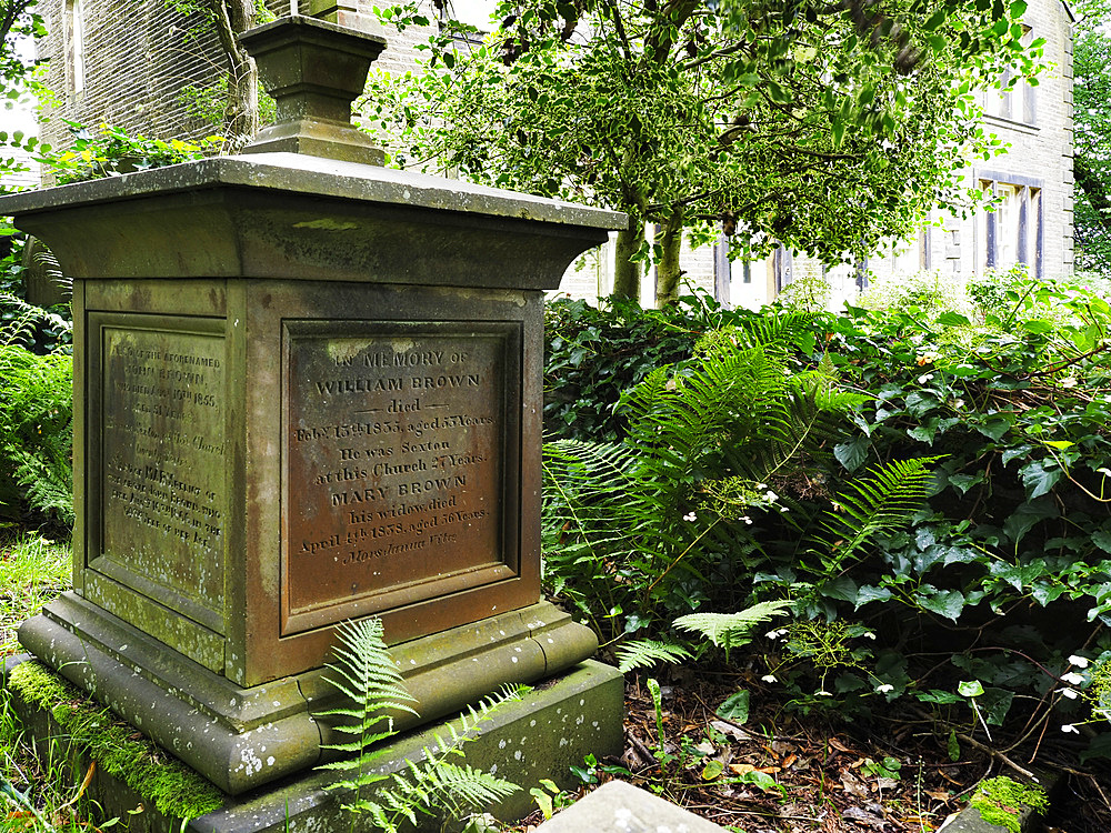 The Brown Family Memorial in Haworth Churchyard, Haworth, Yorkshire, England, United Kingdom, Europe