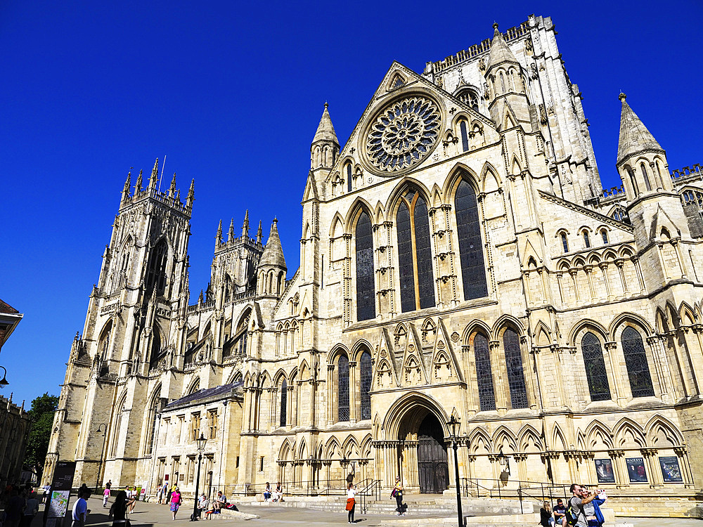 York Minster from Minster Yard, York, Yorkshire, England, United Kingdom, Europe