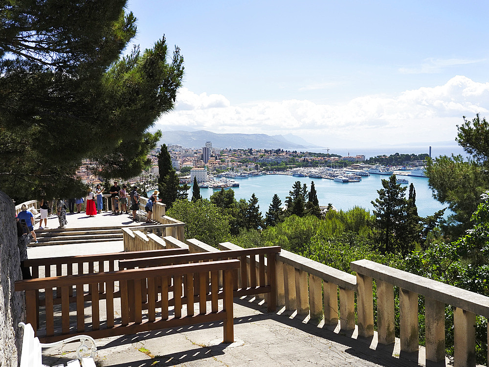 City of Split from the Path up Marjan Hill, Split, Croatia, Europe