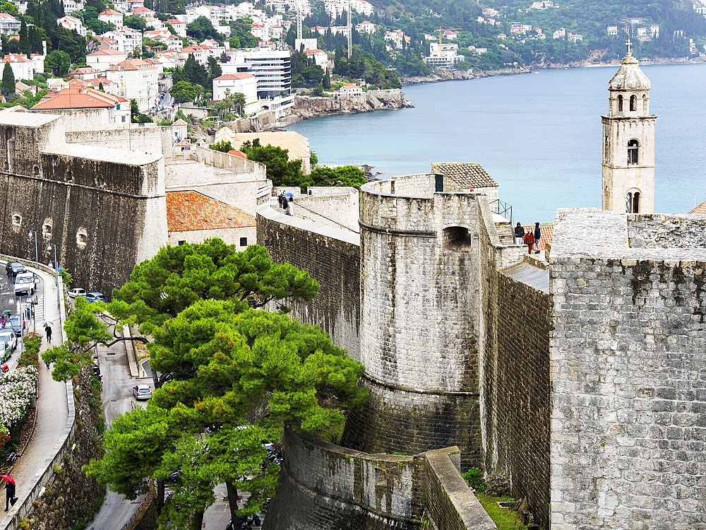 Dubrovnik City Walls, UNESCO World Heritage Site, Dubrovnik, Croatia, Europe