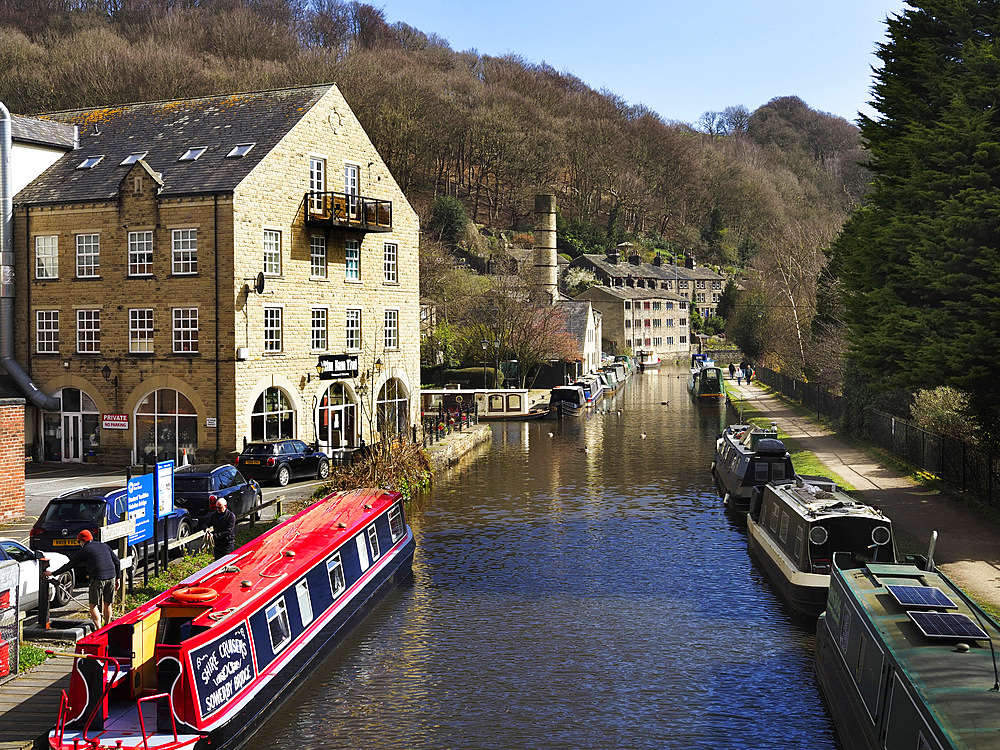The Rochdale Canal at Hebden Bridge Yorkshire