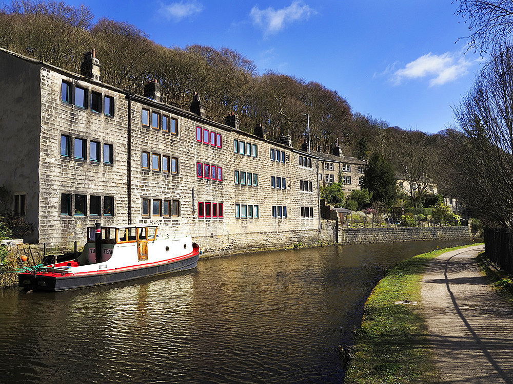 Row of Cottages on the Rochdale Canal Hebden Bridge