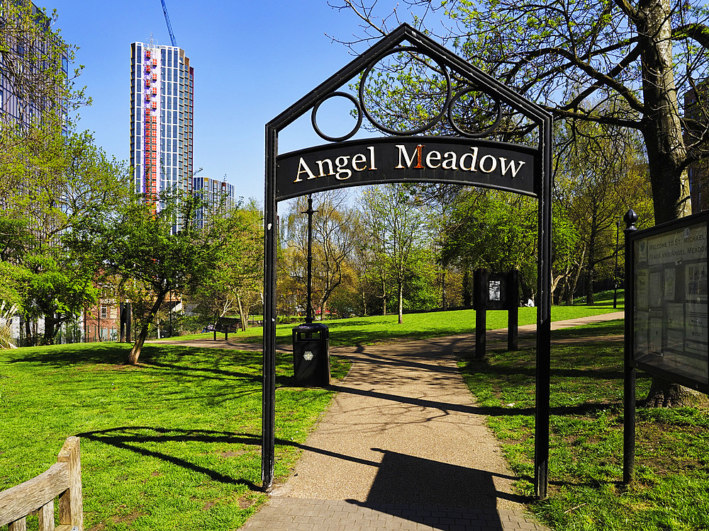 St Michaels Flags and Angel Meadow Park Manchester