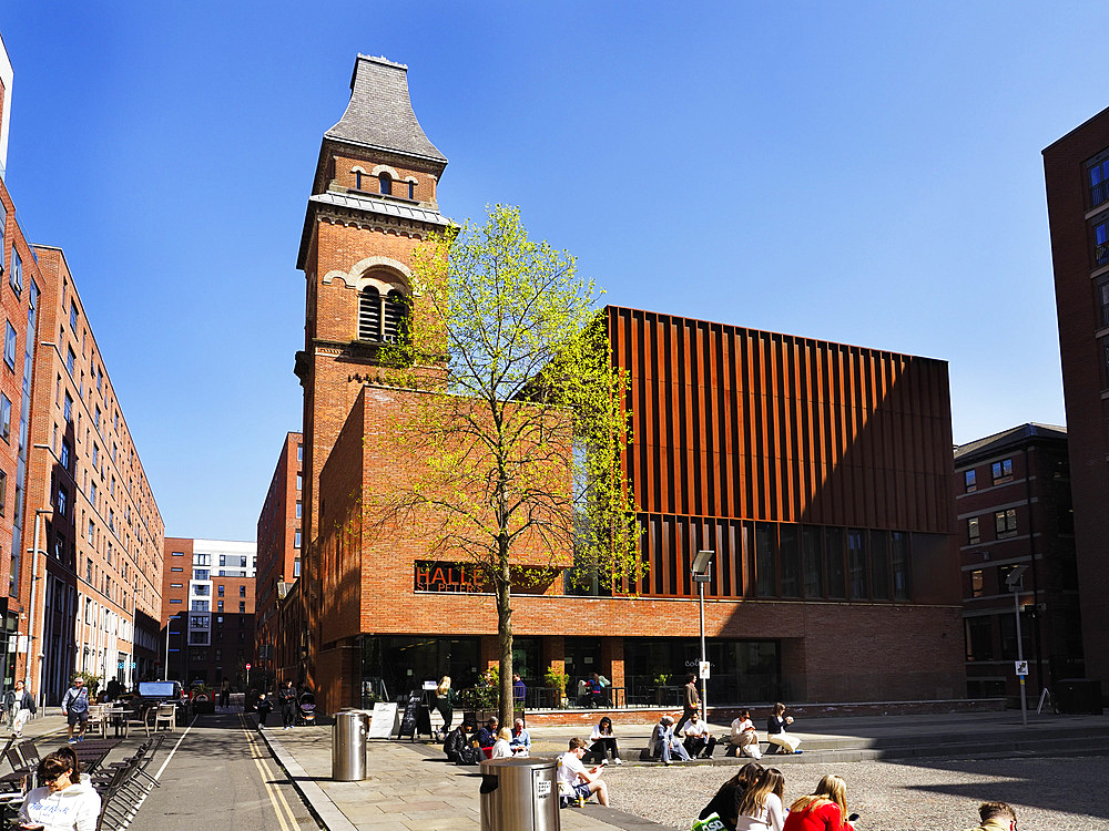 Halle St Peters from Cutting Room Square in Ancoats Manchester