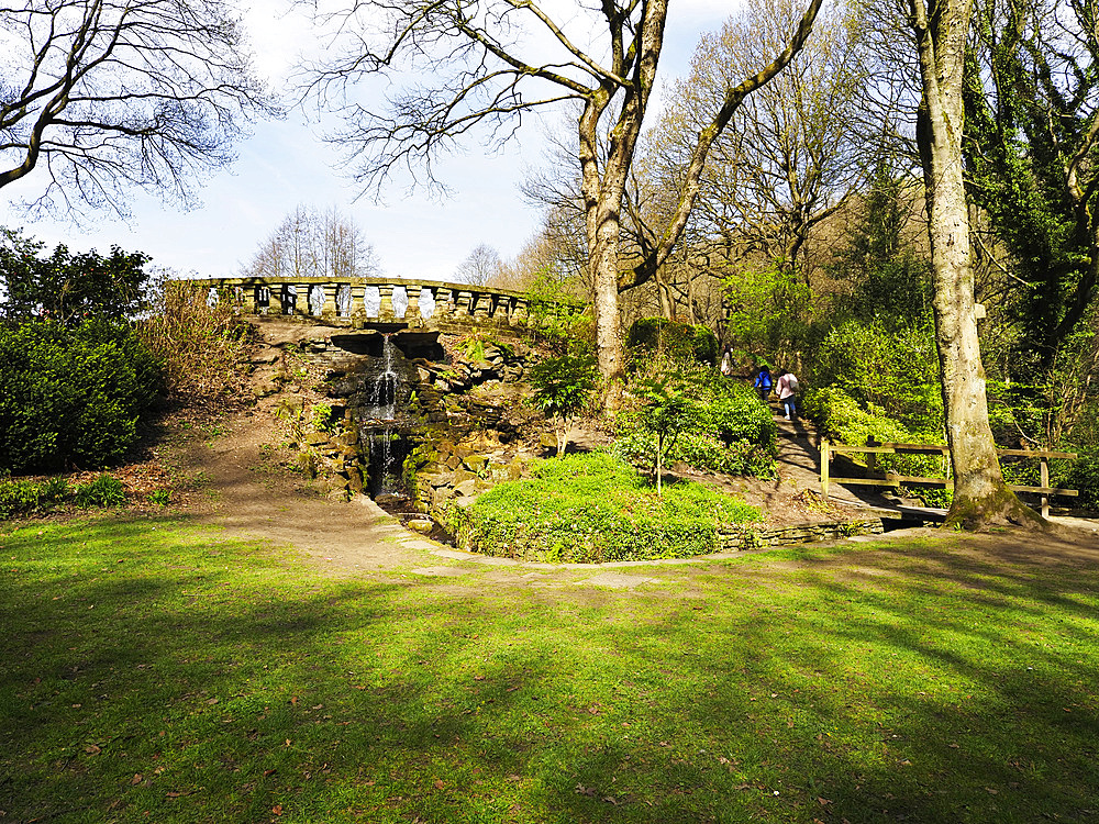 Waterfall in Shibden Park, Halifax, Yorkshire, United Kingdom