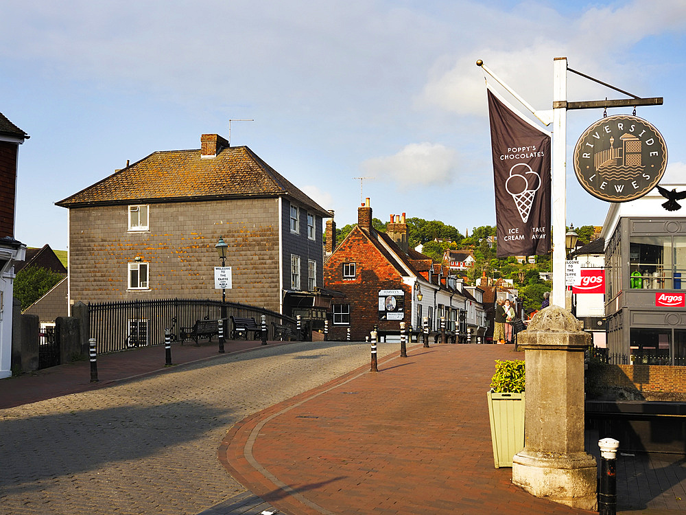 Lewes Bridge over the River Ouse in Lewes East Sussex